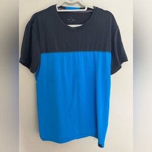 Prana Gray Blue Short Sleeve T-shirt Size Large